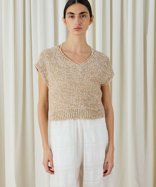 TOMORROWLAND / トゥモローランド ニット・セーター | ピコットテープヤーン Vネックプルオーバー | 詳細2