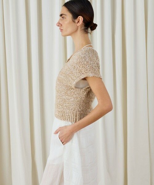 TOMORROWLAND / トゥモローランド ニット・セーター | ピコットテープヤーン Vネックプルオーバー | 詳細3