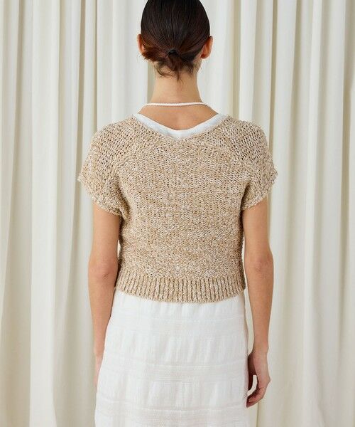 TOMORROWLAND / トゥモローランド ニット・セーター | ピコットテープヤーン Vネックプルオーバー | 詳細4