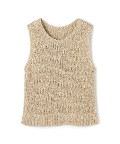 TOMORROWLAND / トゥモローランド ベスト | ピコットテープヤーン クルーネックベスト