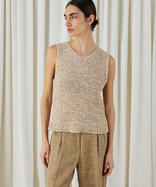 TOMORROWLAND / トゥモローランド ベスト | ピコットテープヤーン クルーネックベスト | 詳細2