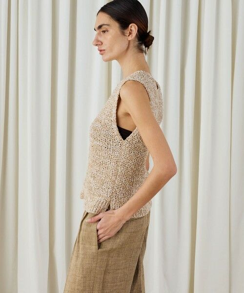 TOMORROWLAND / トゥモローランド ベスト | ピコットテープヤーン クルーネックベスト | 詳細3