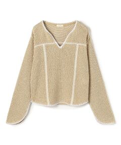 TOMORROWLAND / トゥモローランド ニット・セーター | タックパターン ワイドプルオーバー