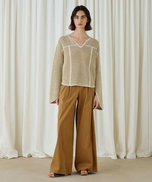 TOMORROWLAND / トゥモローランド ニット・セーター | タックパターン ワイドプルオーバー | 詳細1