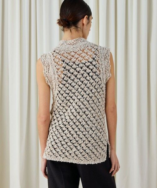 TOMORROWLAND / トゥモローランド ベスト | コットンブークレームリネ Vネックベスト | 詳細4