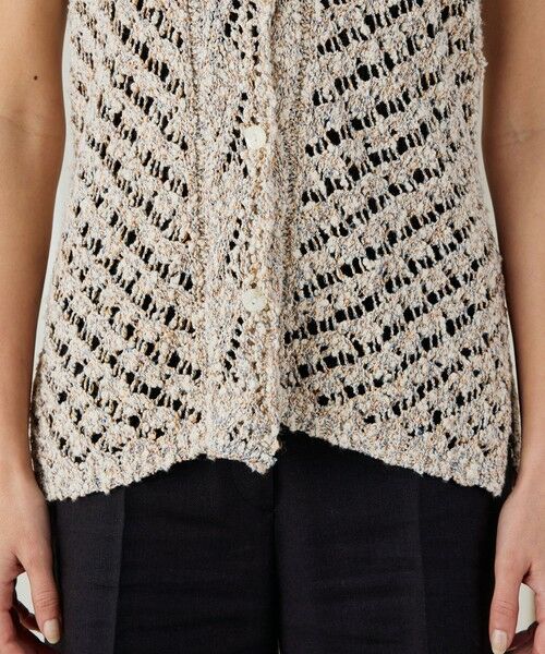 TOMORROWLAND / トゥモローランド ベスト | コットンブークレームリネ Vネックベスト | 詳細7