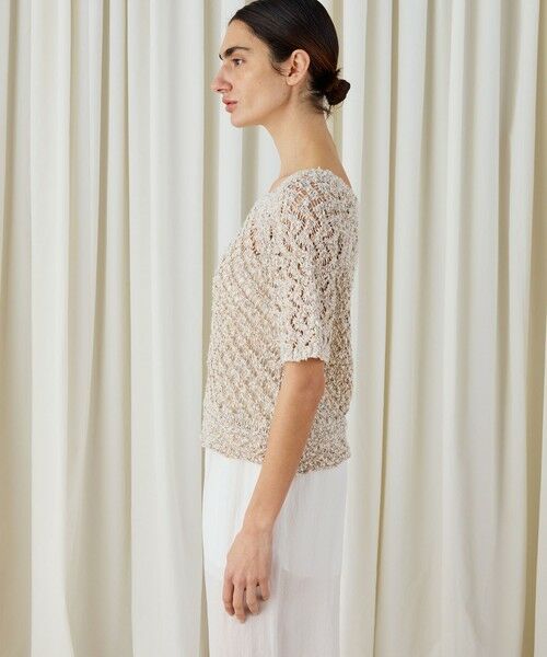 TOMORROWLAND / トゥモローランド ニット・セーター | コットンブークレームリネ スクエアネックプルオーバー | 詳細3