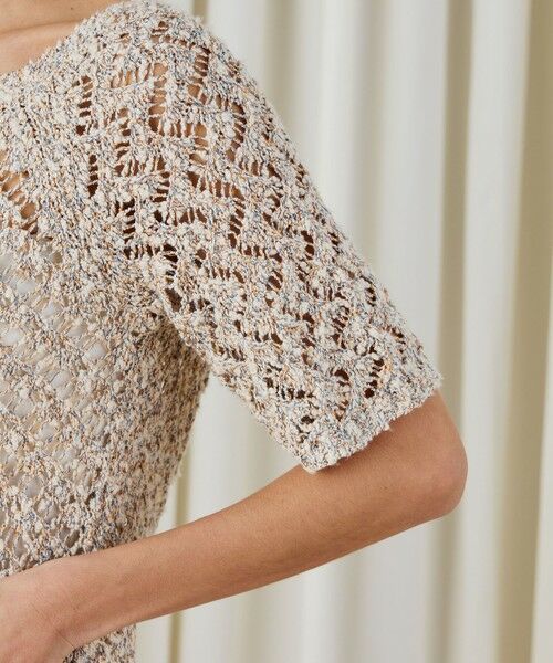 TOMORROWLAND / トゥモローランド ニット・セーター | コットンブークレームリネ スクエアネックプルオーバー | 詳細6