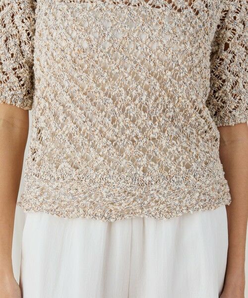 TOMORROWLAND / トゥモローランド ニット・セーター | コットンブークレームリネ スクエアネックプルオーバー | 詳細7