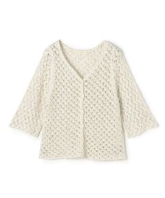 TOMORROWLAND / トゥモローランド カーディガン・ボレロ | グリッターネップヤーン Vネックカーディガン