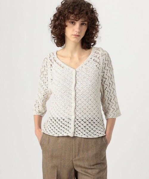 TOMORROWLAND / トゥモローランド カーディガン・ボレロ | グリッターネップヤーン Vネックカーディガン | 詳細2