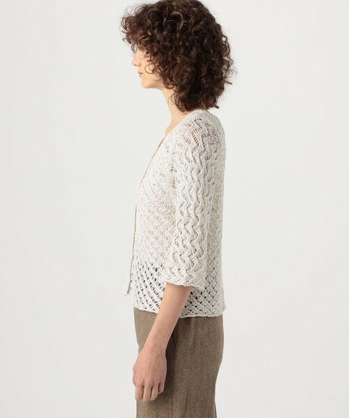 TOMORROWLAND / トゥモローランド カーディガン・ボレロ | グリッターネップヤーン Vネックカーディガン | 詳細3