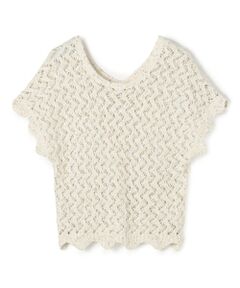 TOMORROWLAND / トゥモローランド ニット・セーター | グリッターネップヤーン フロンタブルプルオーバー