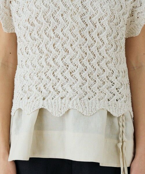 TOMORROWLAND / トゥモローランド ニット・セーター | グリッターネップヤーン フロンタブルプルオーバー | 詳細7