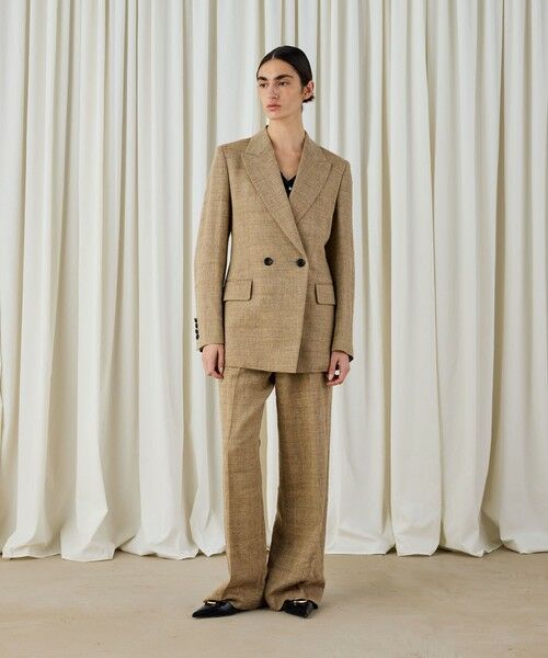 TOMORROWLAND / トゥモローランド その他パンツ | リネンシルクコットンヘリンボーン ワイドシルエットパンツ | 詳細1