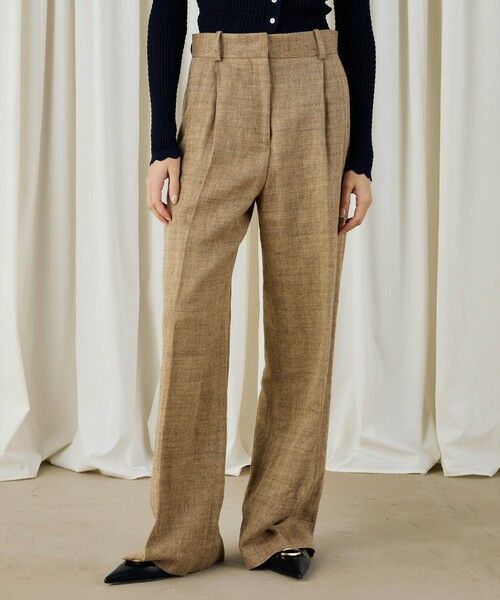 TOMORROWLAND / トゥモローランド その他パンツ | リネンシルクコットンヘリンボーン ワイドシルエットパンツ | 詳細3