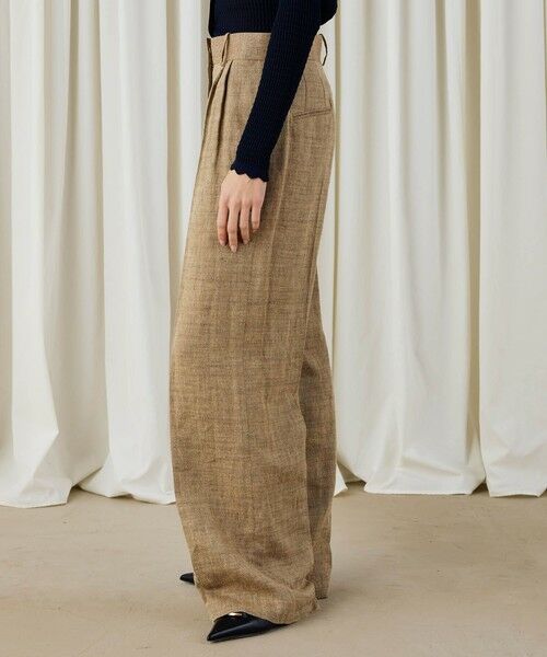 TOMORROWLAND / トゥモローランド その他パンツ | リネンシルクコットンヘリンボーン ワイドシルエットパンツ | 詳細4