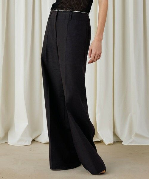 TOMORROWLAND / トゥモローランド スラックス・ドレスパンツ | モヘヤウールリネン ローウエストパンツ | 詳細2