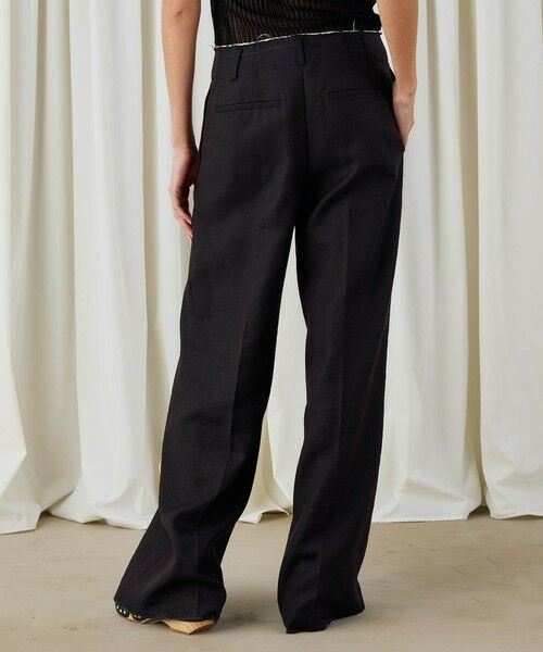 TOMORROWLAND / トゥモローランド スラックス・ドレスパンツ | モヘヤウールリネン ローウエストパンツ | 詳細4