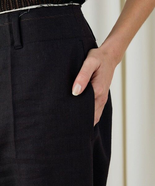 TOMORROWLAND / トゥモローランド スラックス・ドレスパンツ | モヘヤウールリネン ローウエストパンツ | 詳細7