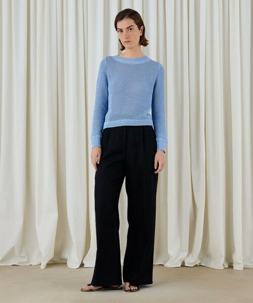 TOMORROWLAND / トゥモローランド スラックス・ドレスパンツ | ウェットリネン タックワイドパンツ | 詳細1