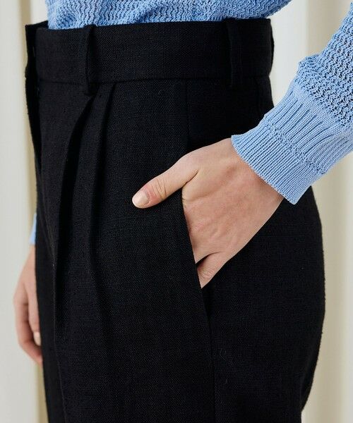 TOMORROWLAND / トゥモローランド スラックス・ドレスパンツ | ウェットリネン タックワイドパンツ | 詳細7