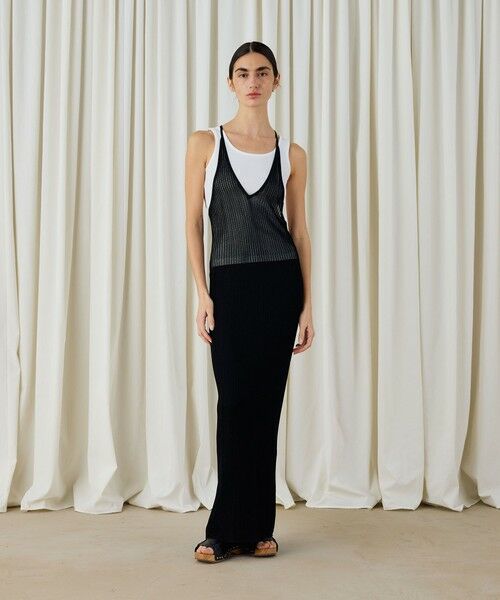 TOMORROWLAND / トゥモローランド ロング・マキシ丈ワンピース | マットレーヨンキャミソールドレス | 詳細1