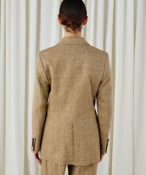 TOMORROWLAND / トゥモローランド テーラードジャケット | リネンシルクコットンヘリンボーン ダブルブレストジャケット | 詳細4