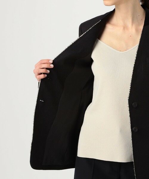 TOMORROWLAND / トゥモローランド テーラードジャケット | モヘヤウールリネン ノーカラージャケット | 詳細5