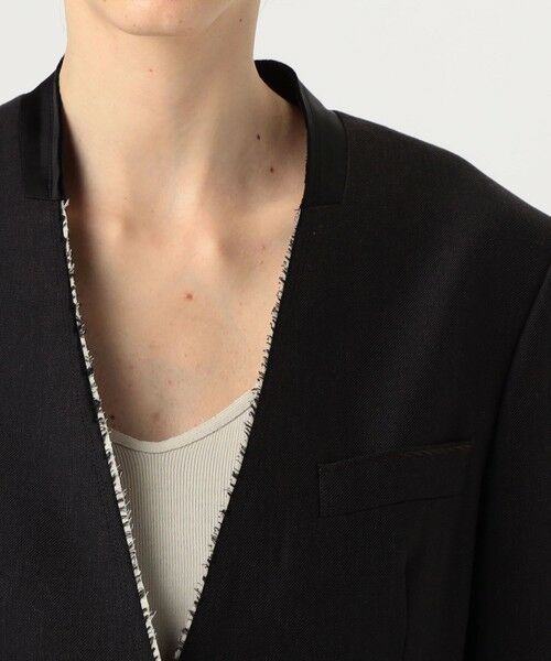 TOMORROWLAND / トゥモローランド テーラードジャケット | モヘヤウールリネン ノーカラージャケット | 詳細6