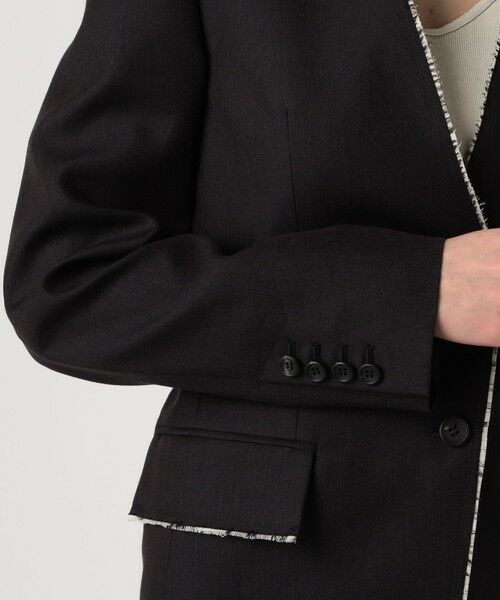 TOMORROWLAND / トゥモローランド テーラードジャケット | モヘヤウールリネン ノーカラージャケット | 詳細8