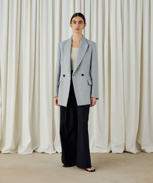 TOMORROWLAND / トゥモローランド テーラードジャケット | ウェットリネン ダブルブレストジャケット | 詳細1