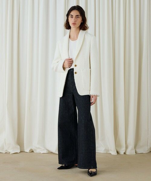 TOMORROWLAND / トゥモローランド テーラードジャケット | ツイストヤーンツイード ショールカラージャケット | 詳細1