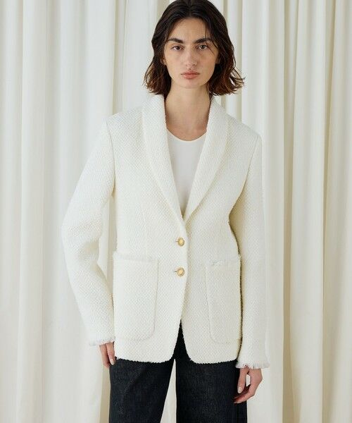 TOMORROWLAND / トゥモローランド テーラードジャケット | ツイストヤーンツイード ショールカラージャケット | 詳細2