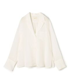 TOMORROWLAND / トゥモローランド テーラードジャケット | キュプラコットンストライプ シャツジャケット