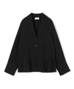 TOMORROWLAND / トゥモローランド テーラードジャケット | キュプラコットンストライプ シャツジャケット