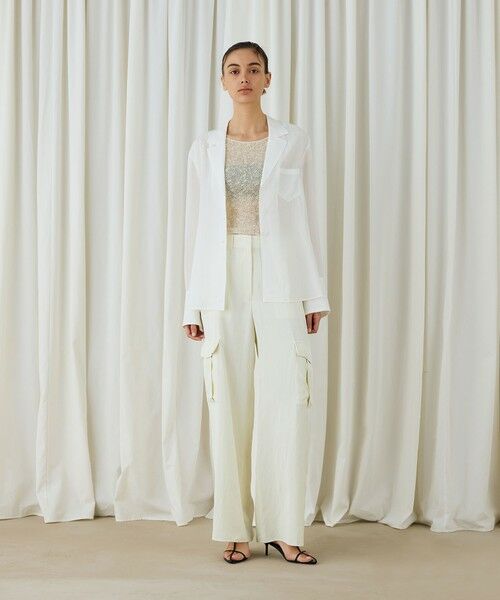 TOMORROWLAND / トゥモローランド テーラードジャケット | キュプラコットンストライプ シャツジャケット | 詳細1