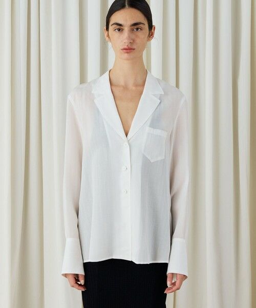 TOMORROWLAND / トゥモローランド テーラードジャケット | キュプラコットンストライプ シャツジャケット | 詳細10