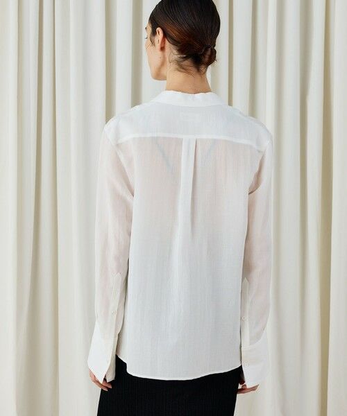 TOMORROWLAND / トゥモローランド テーラードジャケット | キュプラコットンストライプ シャツジャケット | 詳細12