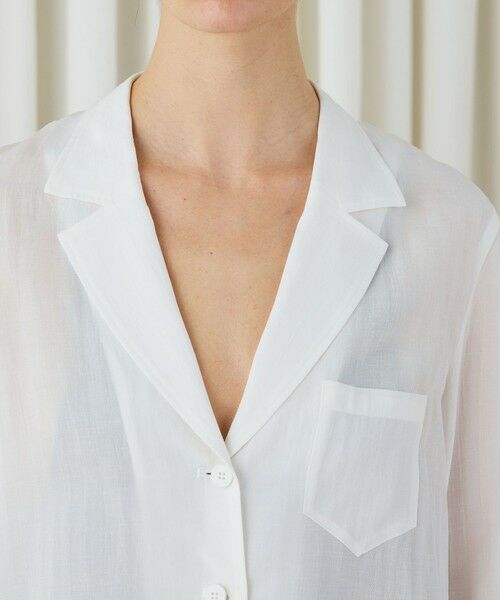 TOMORROWLAND / トゥモローランド テーラードジャケット | キュプラコットンストライプ シャツジャケット | 詳細13