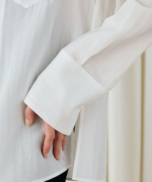 TOMORROWLAND / トゥモローランド テーラードジャケット | キュプラコットンストライプ シャツジャケット | 詳細14