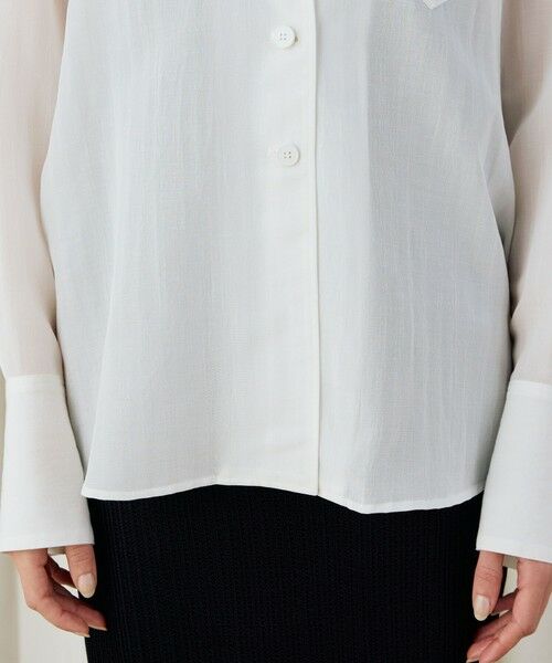 TOMORROWLAND / トゥモローランド テーラードジャケット | キュプラコットンストライプ シャツジャケット | 詳細15