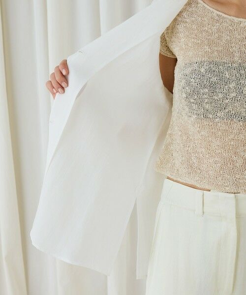 TOMORROWLAND / トゥモローランド テーラードジャケット | キュプラコットンストライプ シャツジャケット | 詳細5