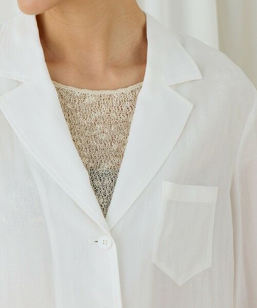 TOMORROWLAND / トゥモローランド テーラードジャケット | キュプラコットンストライプ シャツジャケット | 詳細6