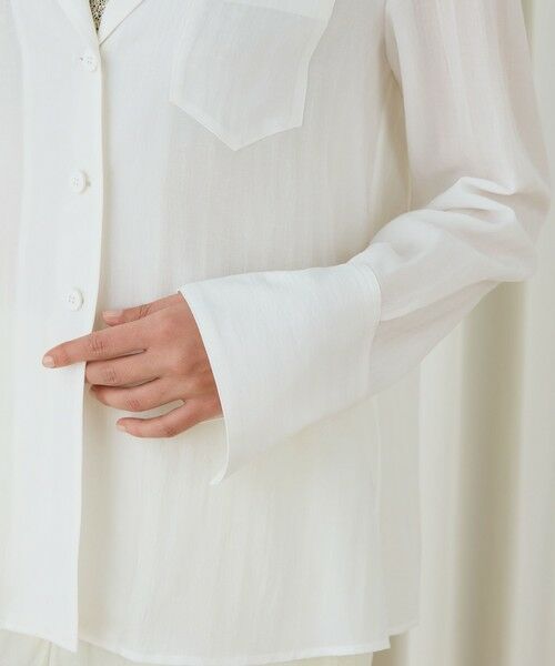 TOMORROWLAND / トゥモローランド テーラードジャケット | キュプラコットンストライプ シャツジャケット | 詳細7