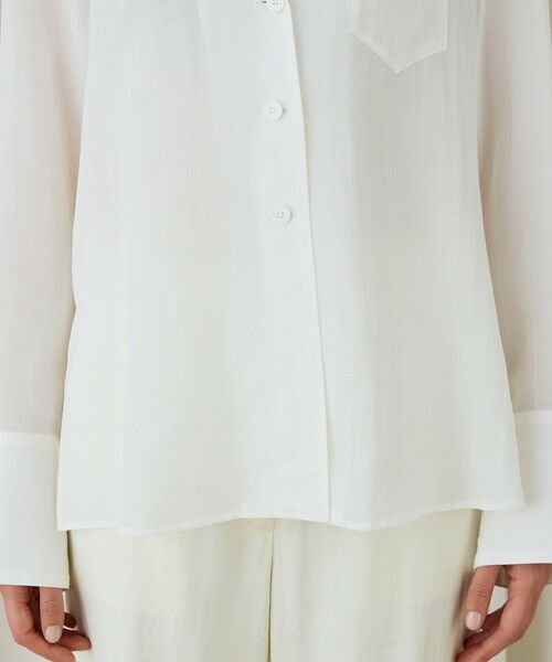 TOMORROWLAND / トゥモローランド テーラードジャケット | キュプラコットンストライプ シャツジャケット | 詳細8