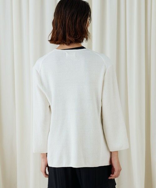 TOMORROWLAND / トゥモローランド ノーカラージャケット | ファブリックコンビ Vカラージャケット | 詳細4