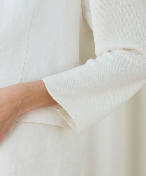 TOMORROWLAND / トゥモローランド ノーカラージャケット | ファブリックコンビ Vカラージャケット | 詳細7