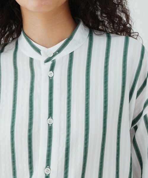 TOMORROWLAND / トゥモローランド シャツ・ブラウス(半袖以外) | ソフトストライプ スタンドカラーオーバーシャツ | 詳細5