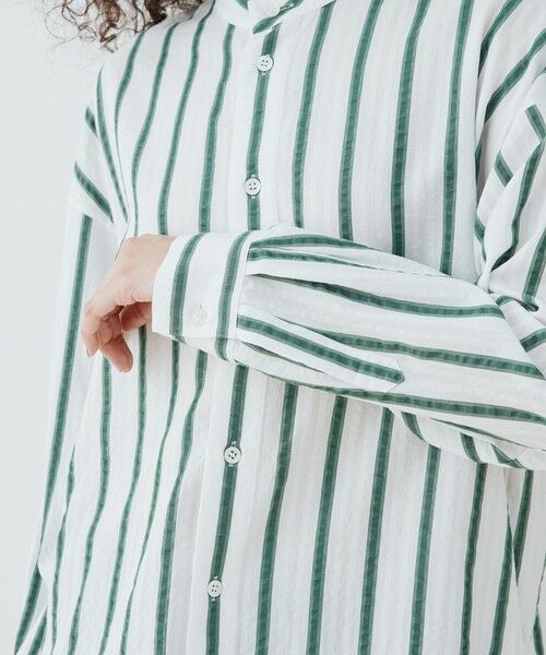 TOMORROWLAND / トゥモローランド シャツ・ブラウス(半袖以外) | ソフトストライプ スタンドカラーオーバーシャツ | 詳細6